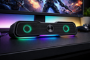 Barra de sonido 2.0 Gamer 15W RMS LED