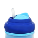 Taza térmica con pajita - Azul