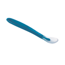 Cuchara de comida divertida 100% silicona, 1 pieza, azul