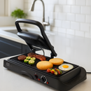 Parrilla 2 en 1 con plancha flotante y plancha plana